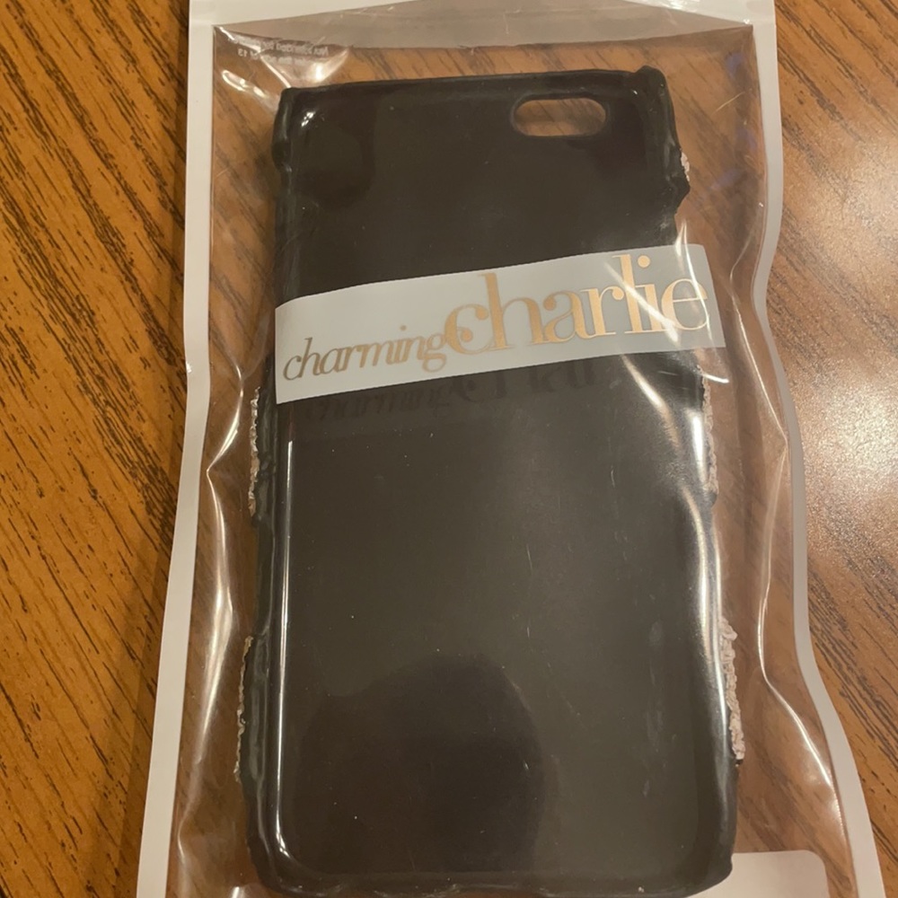 🌟Bedazzled Cherry glitter striped iPhone 6/6S case - Picture 4 of 4